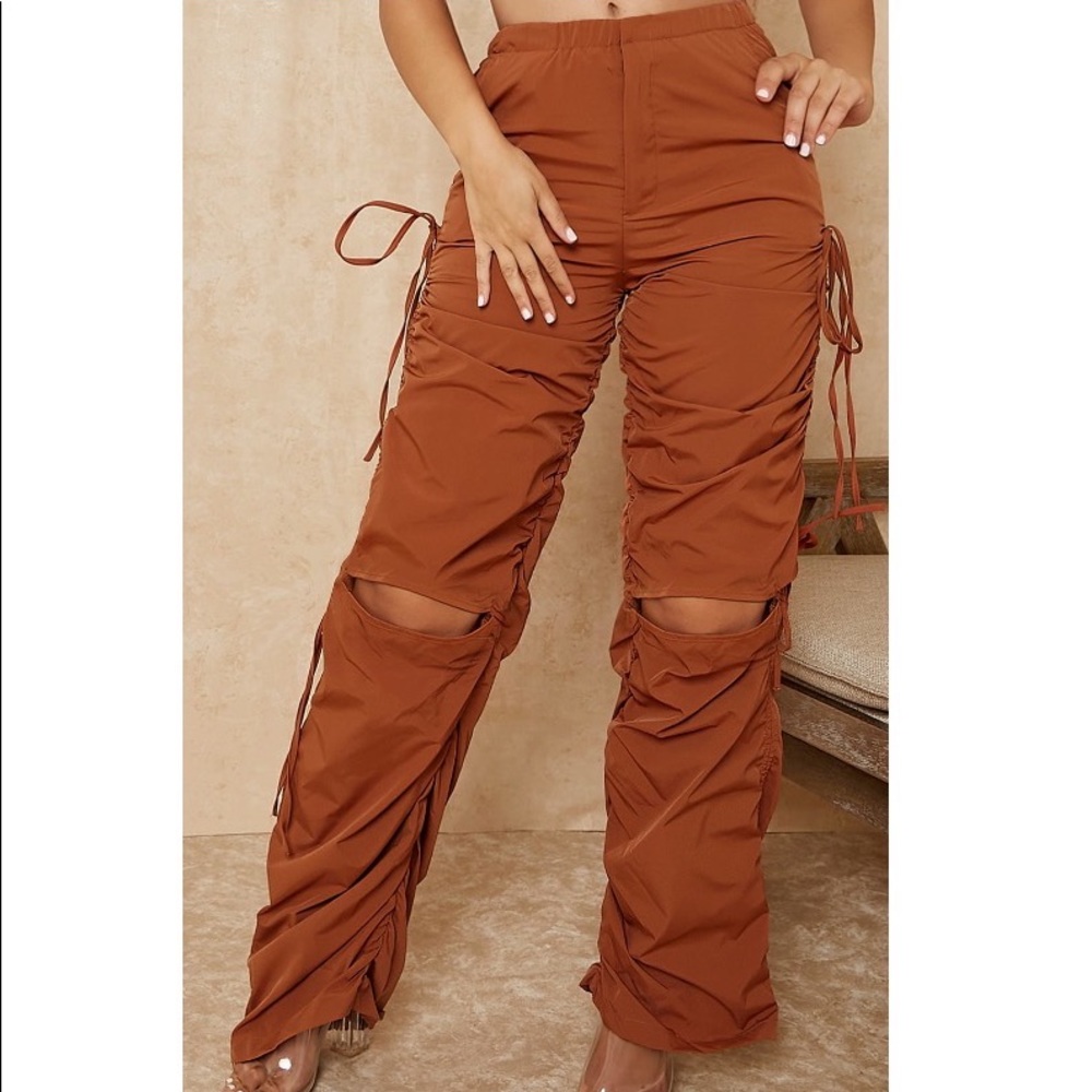 Rusty Orange Straight-Leg Pants